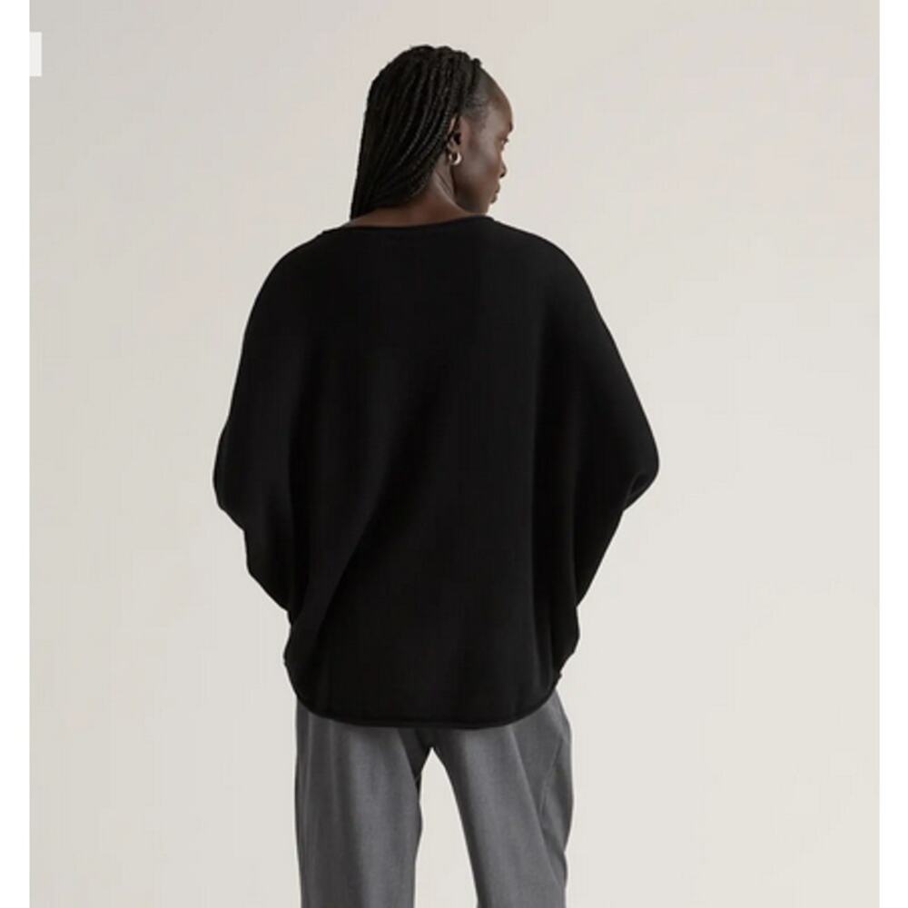 Mongolian Cashmere Batwing Sweater Black Size S/M - Picture 5 of 7
